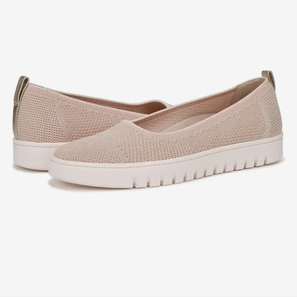 Vionic Uptown Cameo Rose Gold Skimmer Knit Slip-ons Size 9